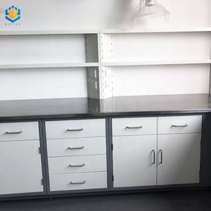 Banco di lavoro del tavolo da lavoro del laboratorio dell'ospedale del banco laterale della mobilia del laboratorio chimico del laboratorio con gli scaffali del reagente - Product Image 3