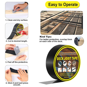 Fita viga para <span class=keywords><strong>Decking</strong></span> 2 ''X 50m Resistência às intempéries fita butílica para madeira vigas Decks telhado estender a vida do convés - Product Image 4