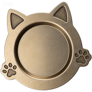 Custom Cat Shape CNC Metal Coaster - Commercial Coffee Shop & Hotel Table Mat - Product Image 1