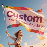 Drapeaux personnalisés à double face en toile avec œillets en laiton, imprimés numériquement en polyester, pour tous les pays, utilisation promotionnelle en extérieur