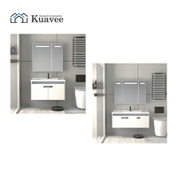 Meuble-lavabo de salle de bain de style européen, moderne, avec vasque double flottante, table de toilette, panneau écologique