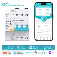 Disjoncteur intelligent ATELE TUYA WIFI 3P 1~63A DIN RAIL avec protection contre les fuites, minuterie, contrôle à distance sans fil SMART LIFE