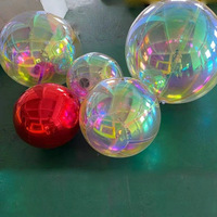 Chine fournisseur boule creuse miroir poli sphère brillante pour jardin extérieur pelouse piscine clôture ornement décor boule