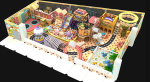 Estructura de Juego Interior de Colores Pastel, Equipo de Juegos Comercial de Plástico para Niños - Product Image 5