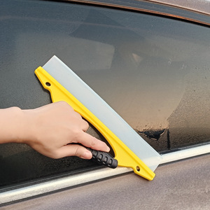 Car <b>Window</b> <b>Cleaner</b> Silicone <b>Squeegee</b> Yellow Manual Glass Wiper For Vehicle Use - Product Image 1