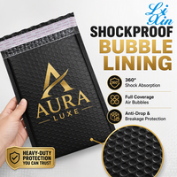Pochette d'expédition antichoc rembourrée en polybulle, enveloppe auto-adhésive inviolable pour l'expédition de vêtements de boutique et de cosmétiques