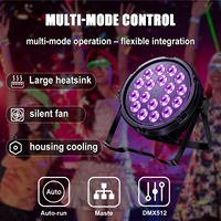 Projecteur LED Par Wash Slim 18x10W RGBWA 4-en-1 DMX512 IP, CRI 90 élevé, angle de faisceau 25°, refroidissement silencieux pour théâtre, église, scène et événements