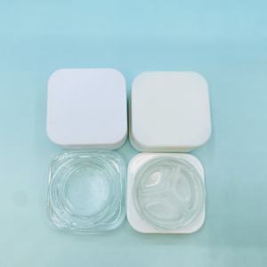 <b>Mini</b> 9ml Glass Jar White Plastic Lid Child-Resistant Cosmetics Packaging Face Oil Cream Loose Powder Custom Logo Silk Screen - Product Image 3