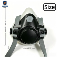 Masque demi-visage en silicone de haute qualité, réutilisable, anti-gaz et anti-poussière pour la sécurité des travaux de ponçage industriel
