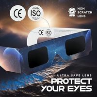 Verres à éclipse solaire approuvés par l'AAS Certifiés CE et ISO Nuances sûres pour la visualisation directe du soleil
