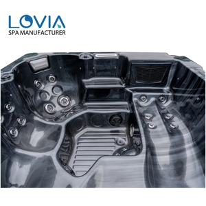 Bain à remous extérieur écologique pour 5 personnes, jacuzzi, baignoire de massage, spa profond, baignoires et spas Balboa avec finition noire - Product Image 4