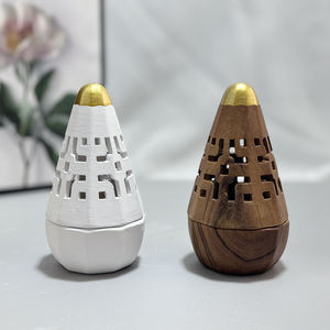 مبخر سيراميك يدوي الصنع مبخرة عربية تقليدية بنمط محفور - Product Image 6