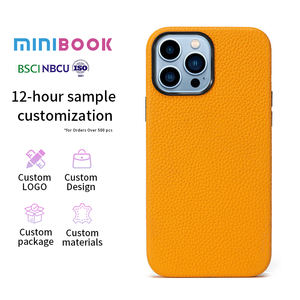 Funda de cuero Minibook para iPhone 17 16 Pro Max, estilo influencer, funda de media cubierta para iPhone 17 16 Pro Max - Product Image 1