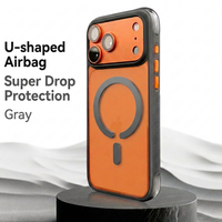 Casing Ponsel Magnetik Anti Benturan Premium Bentuk U dengan Logo Kustom OEM Pabrik dan Tombol AI untuk iPhone 17 18 Pro Max