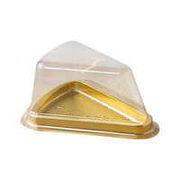 Boîte d'emballage pour gâteau en tranches en stock, transparente, triangulaire, pour mille-feuille et mousse, qualité alimentaire