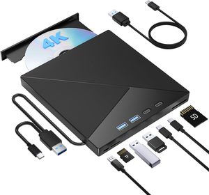 Lecteur de disques <span class=keywords><strong>Blu</strong></span>-<span class=keywords><strong>ray</strong></span> externe <span class=keywords><strong>Ultra</strong></span> <span class=keywords><strong>HD</strong></span> <span class=keywords><strong>4K</strong></span>, lecteur optique USB-C 3.0, lecteur et graveur <span class=keywords><strong>Blu</strong></span>-<span class=keywords><strong>ray</strong></span> portable pour Windows/Mac, port SD/TF intégré - Product Image 1