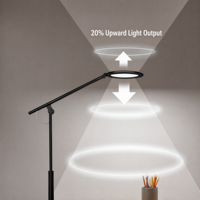 Lampu Meja LED dengan Peredupan Sentuh/Lampu Lantai Berwarna Dilengkapi Fungsi Memori dan Timer Sempurna untuk Ruang Tamu, Kamar Tidur, Ruang Belajar