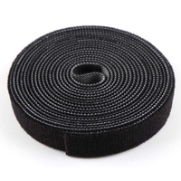 Attaches-câbles auto-agrippants en nylon écologiques EKO, 25 mm, 25 m/rouleau, noirs, 100 % contrôle qualité, modèle EKO-HL-025