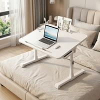 Table de lit pliable pour ordinateur portable, support d'ordinateur réglable en hauteur, table portable avec tiroir pour le travail, les études, le dortoir, table paresseuse