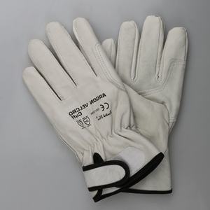 <span class=keywords><strong>Goatskin</strong></span>-guantes de trabajo de cuero de grano para hombres y mujeres, guante de seguridad para trabajos de construcción, minería Industrial, Metal - Product Image 3
