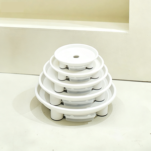 Grand plateau de récupération d'eau double couche en PP robuste, blanc, grande capacité, pour plantes d'intérieur, modèle n°3, avec réservoir d'eau intégré et design compact - Product Image 1