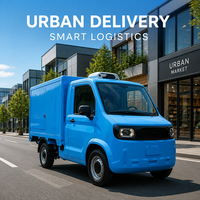 Mini-fourgonnette électrique de livraison urbaine, 4 roues, petit camionnette, zéro émission, véhicule utilitaire électrique pour la logistique urbaine et l'expédition express