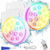 Lampes LED submersibles étanches IP68 rechargeables par USB avec télécommande RF, super lumineuses pour la plongée