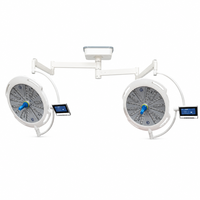 Lampe chirurgicale LED à CRI élevé, sans ombre, pour salle d'opération hospitalière, fixation au plafond, double tête, fourniture OEM