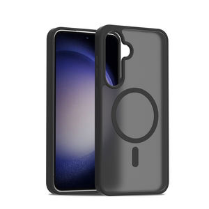 Funda Protectora para Teléfono Galaxy S24 <span class=keywords><strong>Fe</strong></span>, Funda con Anillo Magnético, Sensación de Piel SilverShield, TPU, PC, Carcasa Trasera Rígida para Samsung S24 <span class=keywords><strong>Fe</strong></span> - Product Image 1