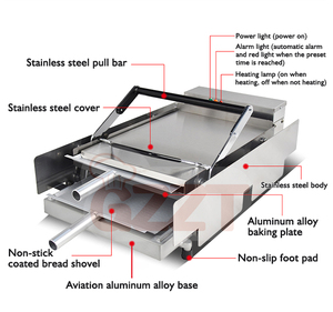 Nouvelle machine à hamburgers commerciale à commande manuelle, machine à cuire à double couche, petite machine électrique portable pour la préparation <span class=keywords><strong>de</strong></span> hamburgers - Product Image 4