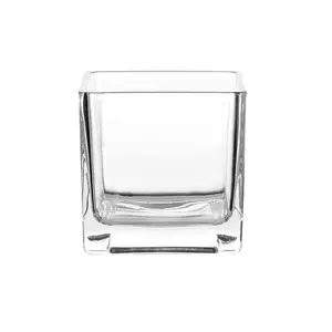 3.1 Inci Penuh Dekorasi Rumah Produk Square Glass Jar Lilin Kubus Aroma Lilin Kaca Lilin Jar