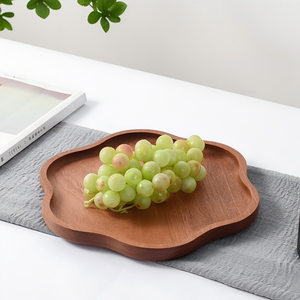 Phim Hoạt Hình Phong Cách Rắn Gỗ Bữa Ăn Tối Tấm Cổ Điển Nhật Bản Hộ Gia Đình Bé Bộ Đồ Ăn Đánh Bóng Khay Nhỏ Cho Trẻ Em Của Thực Phẩm - Product Image 5