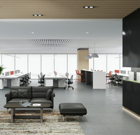 Elegante e contemporanea postazione di lavoro scrivanie da ufficio per squadre di Co-Working e ufficio universitario
