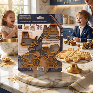 Ensemble de découpoirs et d'emporte-pièces pour biscuits en forme de véhicules de construction - 4 pièces, durables, moulés par injection, pour biscuits, fondant et pâte à sucre, pour la pâtisserie des enfants - Product Image 2