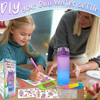 Bouteilles d'eau de sport étanches pour enfants avec logo personnalisé Kit de bricolage pour enfants