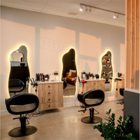 Fauteuil inclinable tout noir robuste 360 ° Chaise de coiffeur pivotante hydraulique pour salon de coiffure, équipement de salon avec structure métallique durable