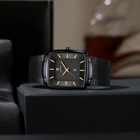 Montre-bracelet de luxe pour homme Gohuos 8824, étanche, lumineuse, en acier inoxydable, avec date, montre à quartz tendance pour homme, style business