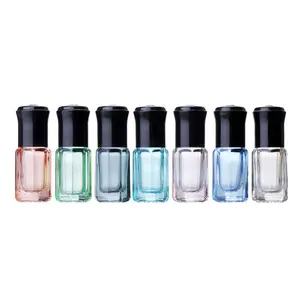 Flacon de parfum vide de 3ml 6ml 12ml, bouteille en verre pour huiles essentielles, octogonales, transparentes, vente en gros, livraison gratuite