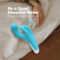 Meilleures ventes : Vibrateur lapin en silicone souple pour femmes avec 10 vibrations et étanchéité IPX7, jouet sexuel vibrant