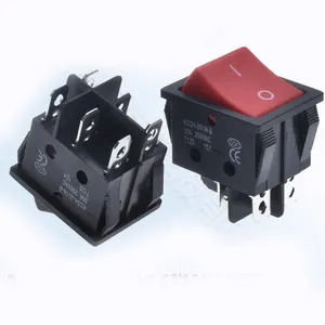 Trên Off 30A/250V Heavy Duty 4 pin 6 pin dpst kín không thấm nước T125 tự động thuyền Marine chuyển đổi Rocker chuyển đổi với LED 12V 220V 30x22