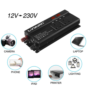 <span class=keywords><strong>Lvyuan</strong></span> 12V 24V onduleur de voiture 500W <span class=keywords><strong>1000W</strong></span> 1500W onduleur à onde sinusoïdale modifiée onduleur de voiture 12v 220v avec allume-cigare - Product Image 6
