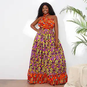 Hot Selling Customized Infinity Dress Plus Size African Ankara Polyester Wax Fabric For Women Clothing