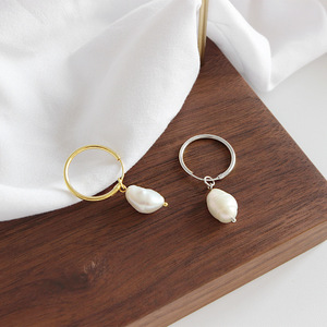 Top Selling 925 <strong>Sterling</strong> <strong>Silver</strong> Fine Jewelry Real Natural Baroque Pearl <strong>Dangle</strong> <strong>Earrings</strong> - Product Image 2