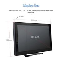 Alta calidad 10 pulgadas Adas alarma de voz 720p Ahd cámara de coche IPS 360 pantalla táctil LCD completa BSD punto ciego autobús camión Monitor