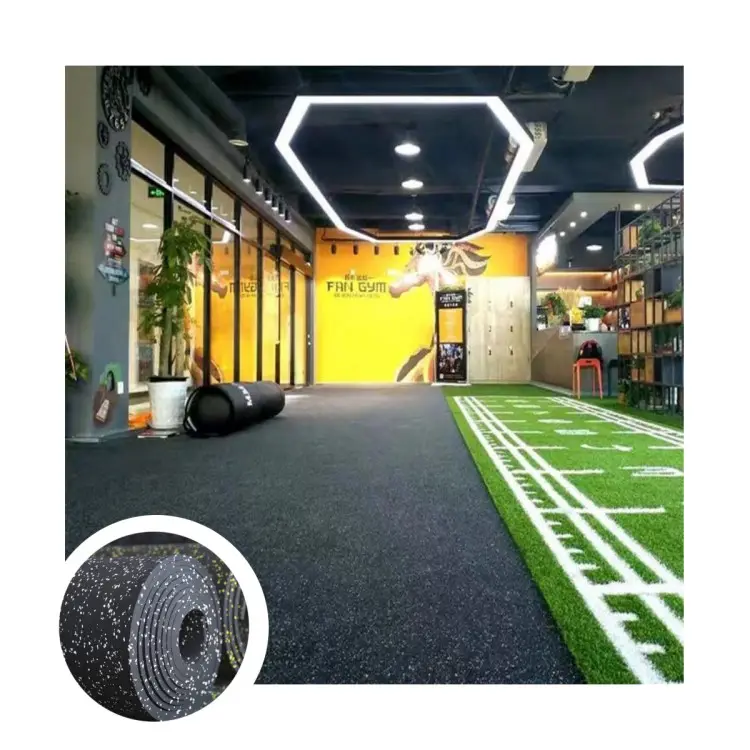 Anti-shock Heavy Duty Rubber Gym Flooring Rubber Rolls