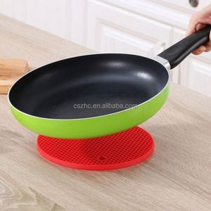 Coussinets chauffants polyvalents Repose-cuillère Outils de cuisine Rond Nid d'abeille Support de casserole en silicone Tapis de dessous de plat - Product Image 6