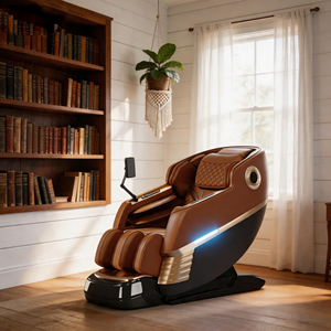 Nuevo Sillón de Masaje Inteligente de Diseño Moderno 2024, Masaje Corporal Completo, Modo de Sueño, Reclinable, Control por Voz Bluetooth, Terapia de Calor Inteligente - Product Image 1