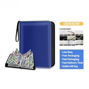 อัลบั้มใส่การ์ดสะสม FX Premium PU แบบซิป สีฟ้า ความจุ 400-900 ใบ - Product Image 1