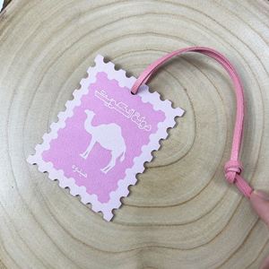 Arab Style Camel Stamp Shape Leather <b>Bag</b> <b>Charm</b> Pendant Custom Print Desert Camel & Palm Tree Pattern Hanging Ornament for <b>Bags</b> - Product Image 2