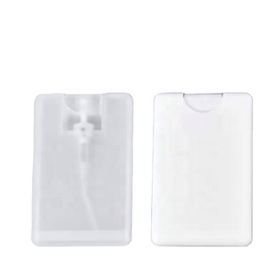 Wholesale <b>Pocket</b> Perfume Bottle 20ml Empty Transparent White Black Square Shape Credit Card Sanitizer Hand Spray Bottles - Product Image 5